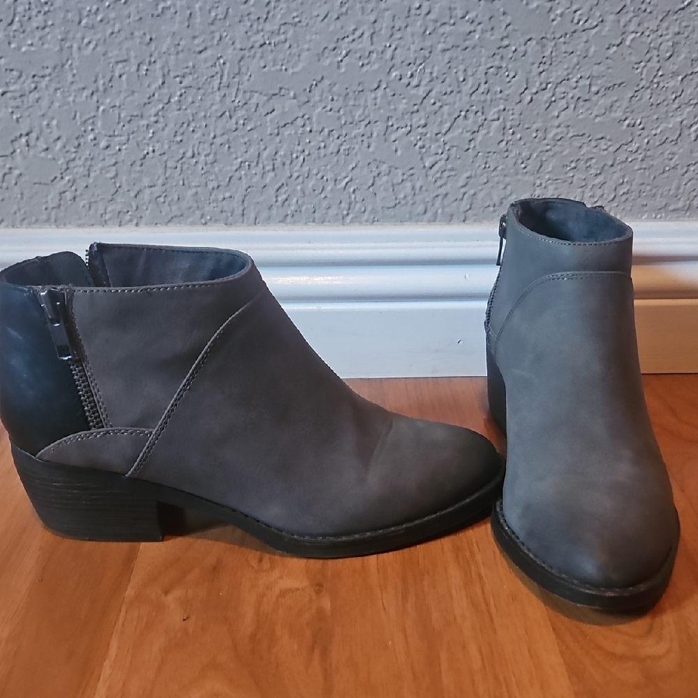 Gray Ankle Boots